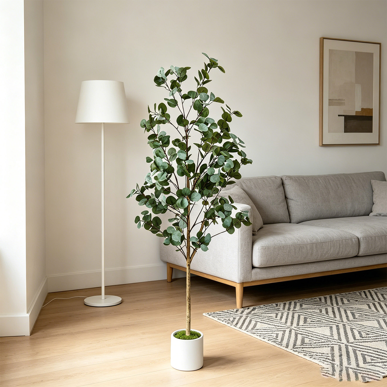 120-155Cm/5.1Ft Artificial Euc - Ficus Lyrata Tree ulasan dan harga